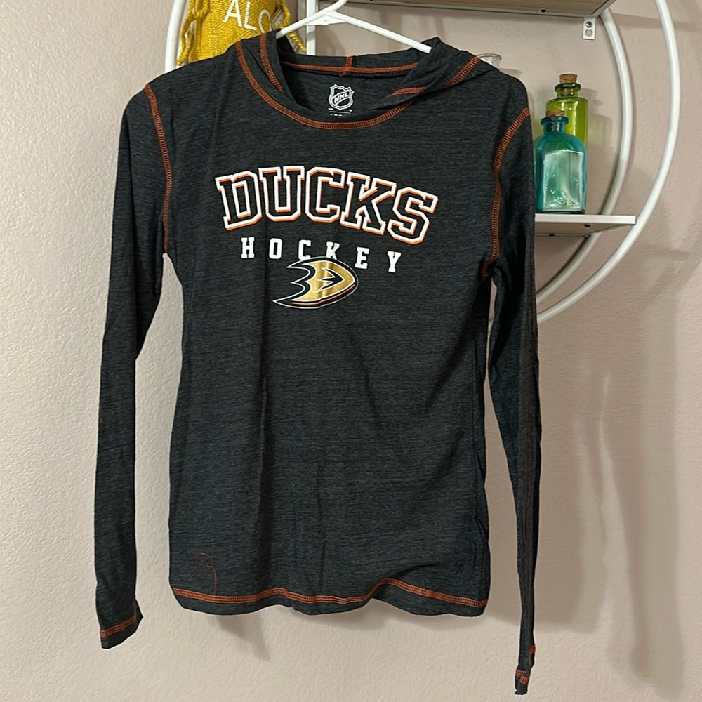 NHL Ducks Long Sleeve Shirt with Hood